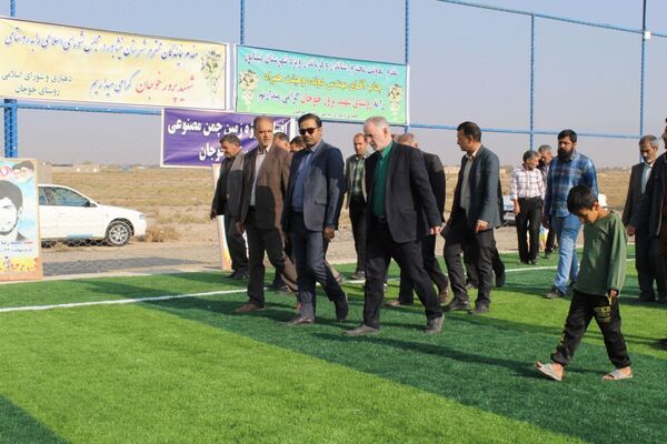 افتتاح زمین چمن روستای خوجان 