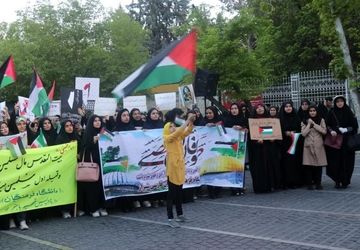 تجمع بزرگ دانشجویی در محکومیت جنایات رژیم صهیونیستی