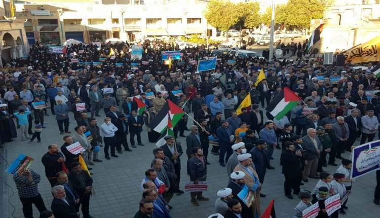 مردم شهرکرد در حمایت از اقدام شجاعانه سپاه پاسداران تجمع می‌کنند