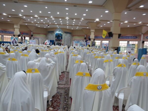 تمرین آمادگی گروه پیشتازان برای اجرا در اجلاسیه سراسری نماز