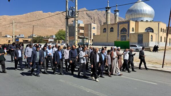 راهپیمایی بشارت نصر در شهر و بخش گندمان 