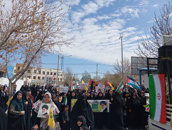 راهپیمایی با‌شکوه روز قدس با حضور فرهنگیان گلبهار 