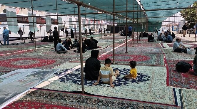 برپایی موکب زائران بدرقه امام شهید در نظرآباد