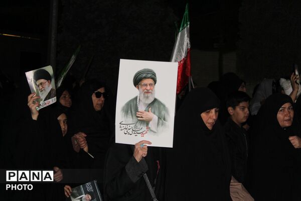 حرکت دسته عزاداری در شهرستان نیشابور