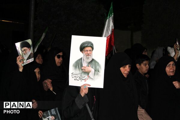 حرکت دسته عزاداری در شهرستان نیشابور