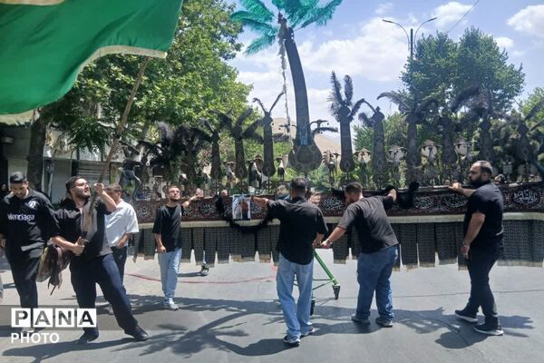 طنین صدای «یا حسین» در آسمان شهر