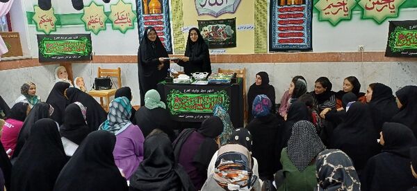مراسم عزاداری هیات دخترانه راحیل در کانون فرهنگی تربیتی سمیه شهرستان شیروان