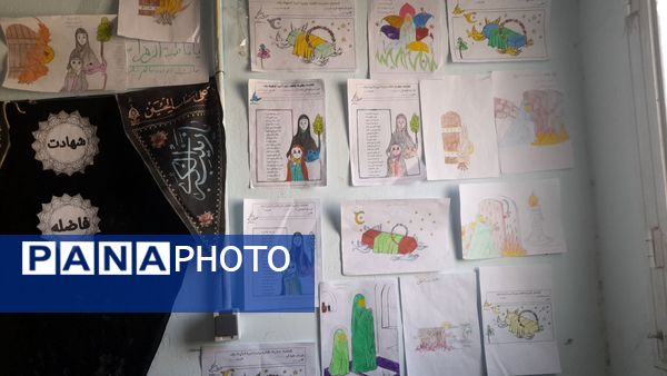 مراسم معنوی ایام فاطمیه در دبستان استقلال حاجی‌آباد