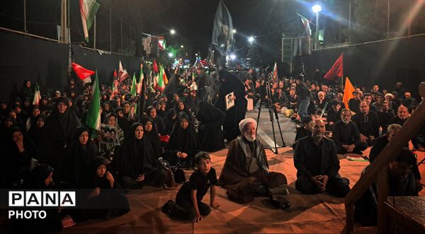 عزاداری گسترده در خیابان خرمشهر کاشمر همزمان با اجتماعات شبانه