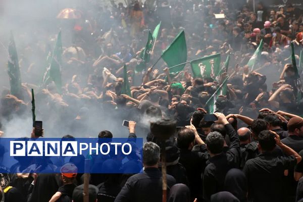 مراسم خیمه سوزی هیات «خیام الحسین» در قم