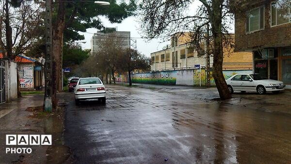 بارش باران در نیشابور 