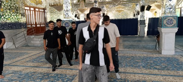 بدرقه دانش‌آموزان اعزامی به پیاده‌روی اربعین 