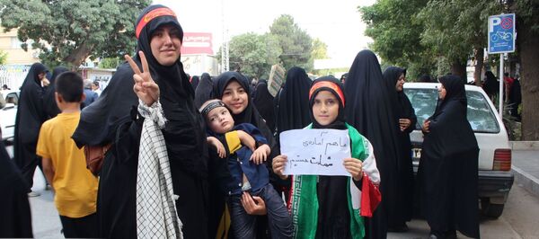  حضور بی نظیر مردن نیشابور در راهپیمایی بر علیه حمله رژیم صهیونسیتی