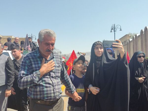 مراسم پیاده‌روی و عزاداری دلدادگان اربعین در شیراز