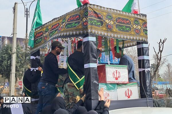 تشییع پیکر مطهر شهدای وطن در گلزار شهدای شهرستان ملارد