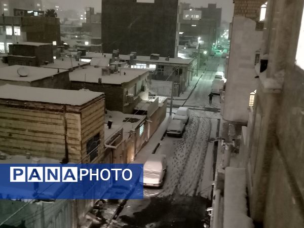 بارش برف در شهر مشهد 