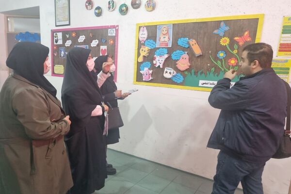 بازدید از وضعیت بهداشت و پایگاه‌های تغذیه سالم مدارس پاکدشت 