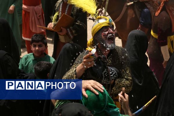 مراسم خیمه سوزی هیات «خیام الحسین» در قم