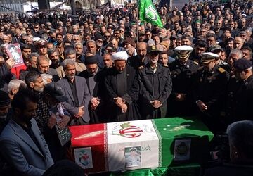 تشیع پیکر شهید فرزین کمالی در گرگان 