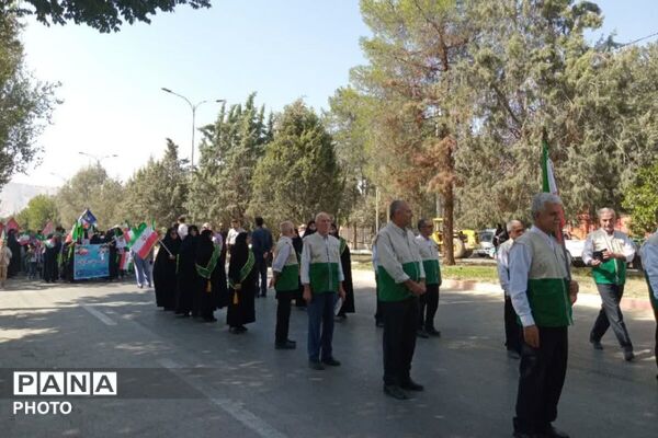 حضور مردم زرقان در رزمایش جان‌فدایان ایران