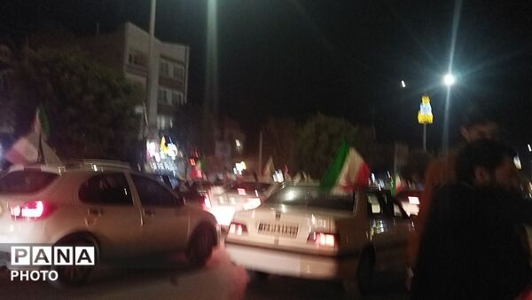 شبی پرنور در بلوار فضل نیشابور 