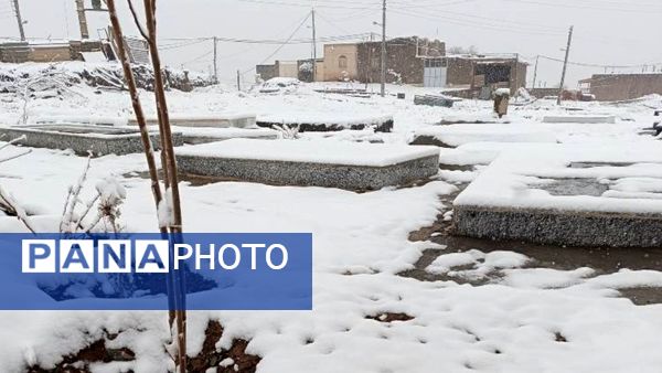 بارش برف در روستای اصقول سربیشه