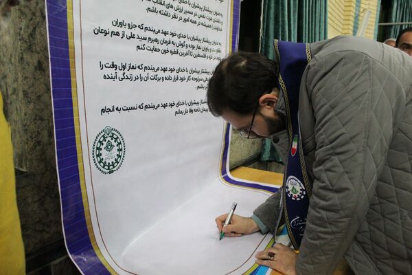 حضور قائم‌مقام سازمان دانش آموزی کشور در جمع پیشتازان معتکف گرمه 