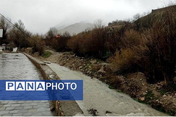 بارش باران و برف الهی در نوروز ۱۴۰۴ در شهر زیبای بار 