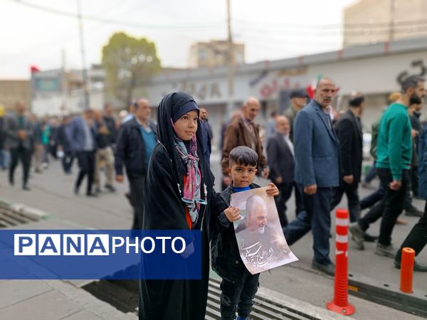 حضور پر شور مردم شهرستان قدس در راهپیمایی روز قدس