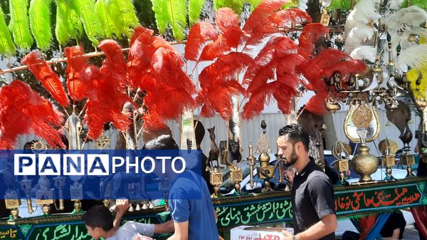 جاماندگان اربعین حسینی در مسیر حرم مطهر امام مهربانی