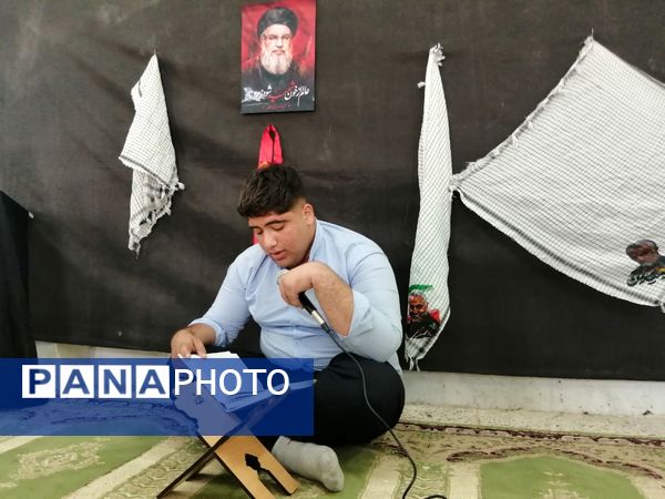  مراسم یادبود سید مقاومت توسط دانش‌آموزان تنگستانی 