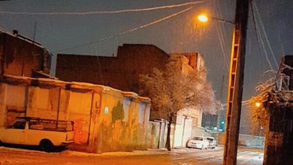 شبی برفی در نیشابور 