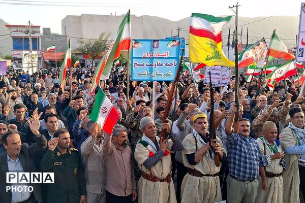 نمایش عظیم اقتدار جان‌فدایان ایران امام رضایی در باشت