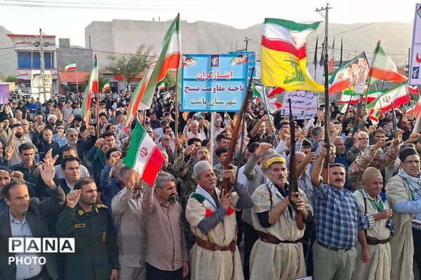 نمایش عظیم اقتدار جان‌فدایان ایران امام رضایی در باشت