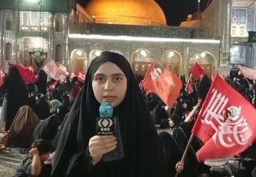 حضور پرشور بانوان قم در مراسم چهلم رهبر شهید