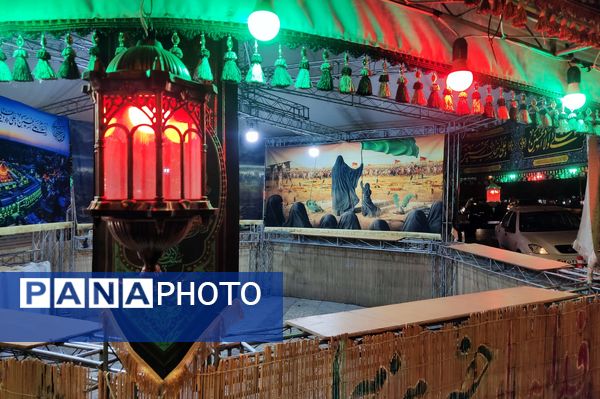 برپایی خیمه‌های عزاداری محرم در شهر شیراز