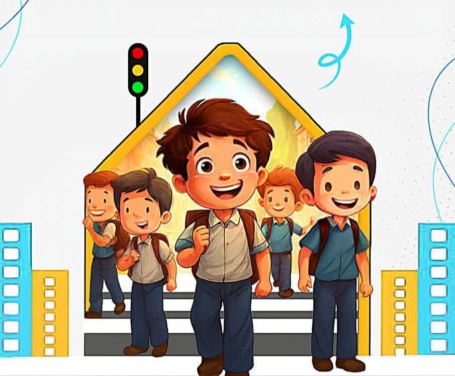 پیام پلیس به دانش‌آموزان: ایمنی در مسیر مدرسه با استفاده از پیاده‌رو و خط‌کشی