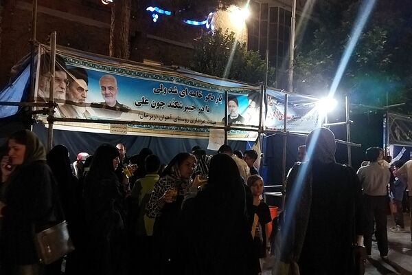 موکب شهدای روستای آهوان در نود و دومین شب از اجتماعات مردمی 