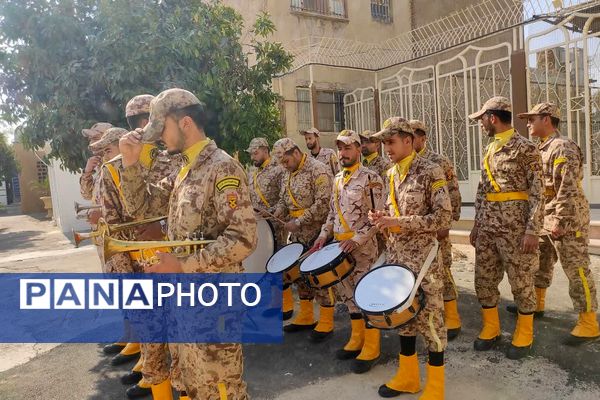 مراسم تشییع پیکر شهید جانباز حاج احمد شیخ حسینی در حرم سید علاءالدین حسین(ع)