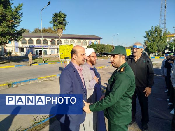 برگزاری صبحگاه مشترک دانش‌آموزی شهرستان هزار سنگر آمل 