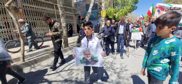راهپیمایی روز قدس و حمایت از کودکان مظلوم فلسطین در شهرستان گلپایگان