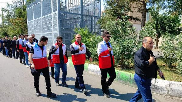 مراسم پیاده روی جاماندگان دیار عشق در شهرستان مرزی پارس آباد