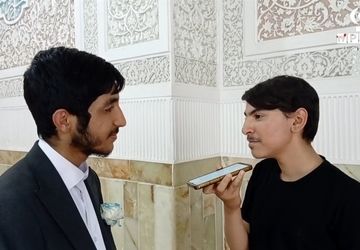 آیین استقبال از دانش آموز برگزیده المپیاد جهانی فیزیک پاریس در حرم مطهر حضرت معصومه(س)
