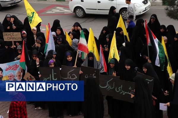 غرش خشم انقلابی دانشجویان دانشگاه آزاد مشهد علیه صهیونیسم و فریاد همبستگی با غزه