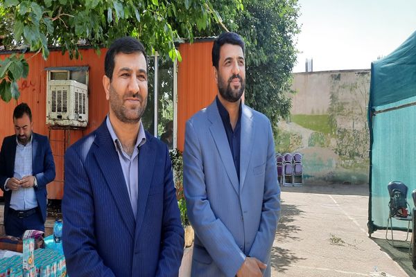 آیین خشت‌گذاری هنرستان اطلس روان کارا شهرستان پاکدشت 