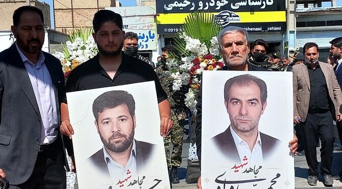 تشییع و تدفین پیکر شهیدان محمد مرادی و حسین فریاد