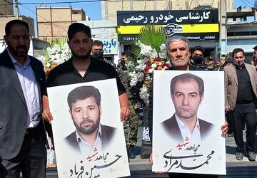 تشییع و تدفین پیکر شهیدان محمد مرادی و حسین فریاد
