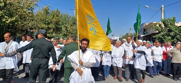 مردم شهرستان چرداول کفن پوشان جنایات رژیم صهیونیستی در غزه و لبنان را محکوم کردند