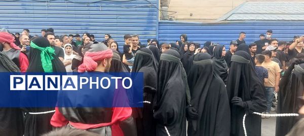 استقبال عزاداران حسینی از کاروان نمادین اسرای کربلا در قم