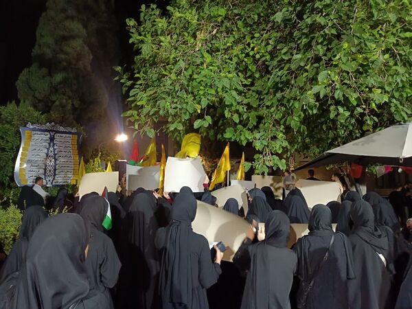تجمع دانشجویان دانشگاه علوم پزشکی شیراز در محکومیت جنایت رژیم صهیونیستی